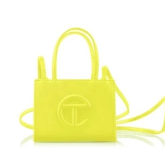 Small Telfar Highlighter Yellow Bag - Picture 1 of 3